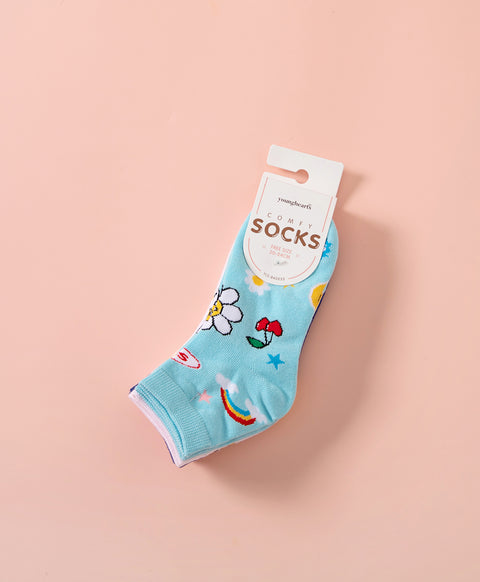 Keep Smiling 5-Pack Short Socks