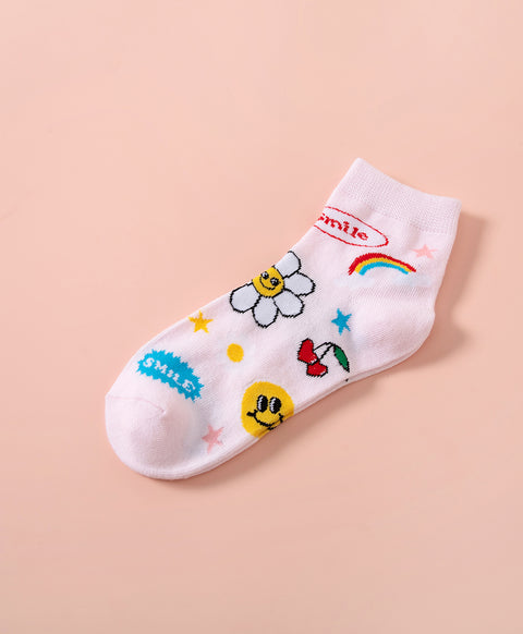 Keep Smiling 5-Pack Short Socks