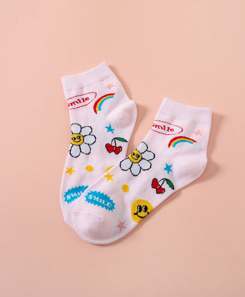 Keep Smiling 5-Pack Short Socks