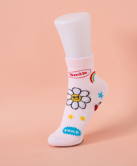 Keep Smiling 5-Pack Short Socks