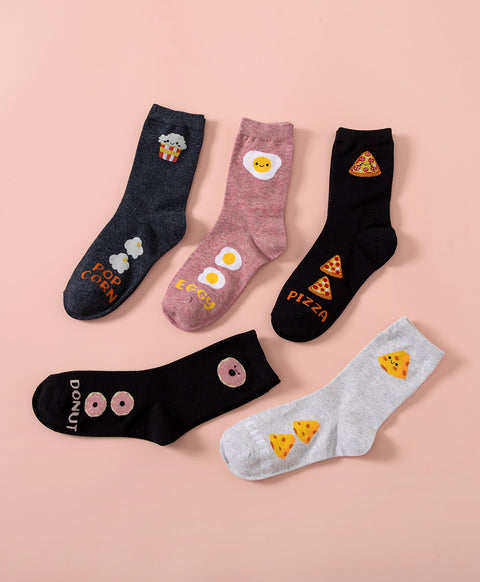 Happy Munchies 5-Pack Crew Socks