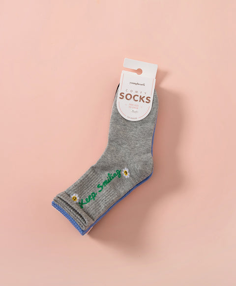 Keep Smiling 5-Pack Crew Socks