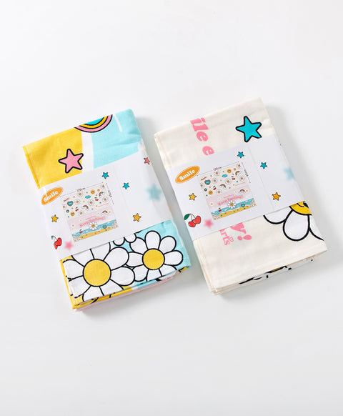 Keep Smiling Muslin Bath Towel