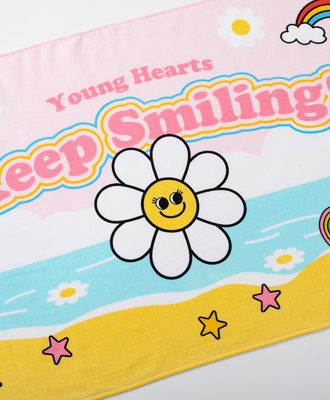 Keep Smiling Muslin Bath Towel