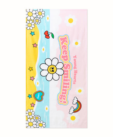 Keep Smiling Muslin Bath Towel