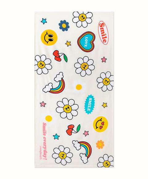 Keep Smiling Muslin Bath Towel
