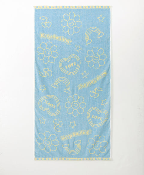 Keep Smiling Mono Bath Towel