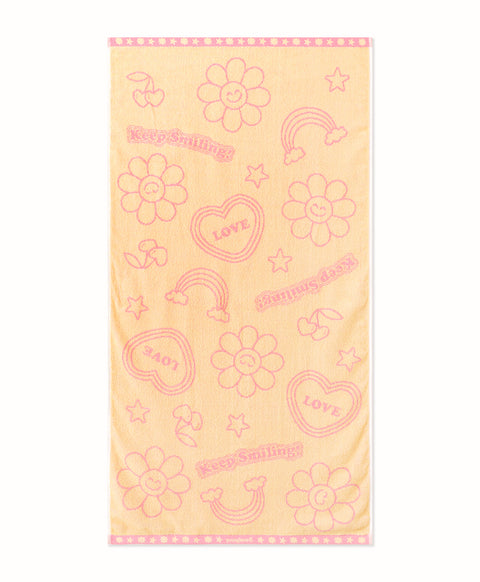 Keep Smiling Mono Bath Towel