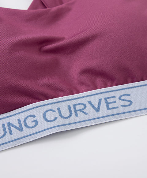 365 Days with Young Curves Athletic Aesthetic Medium Support Microfiber Cross Straps Cropback Pull Over Vest
