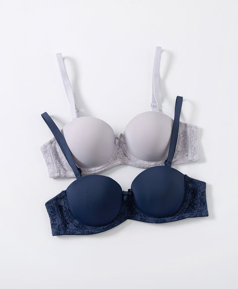 Comfy Feminine 1/2 Cup Push-Up Underwired Multiway Bra
