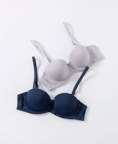 Comfy Feminine 1/2 Cup Push-Up Underwired Multiway Bra