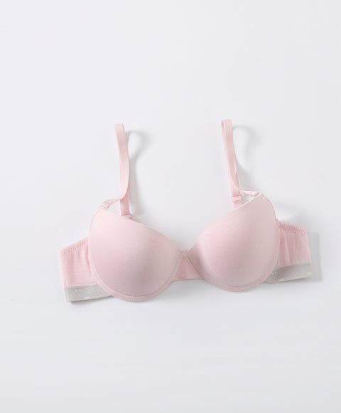Viscose Contrast Cute Underbust Band 3/4 Cup Wired Bra