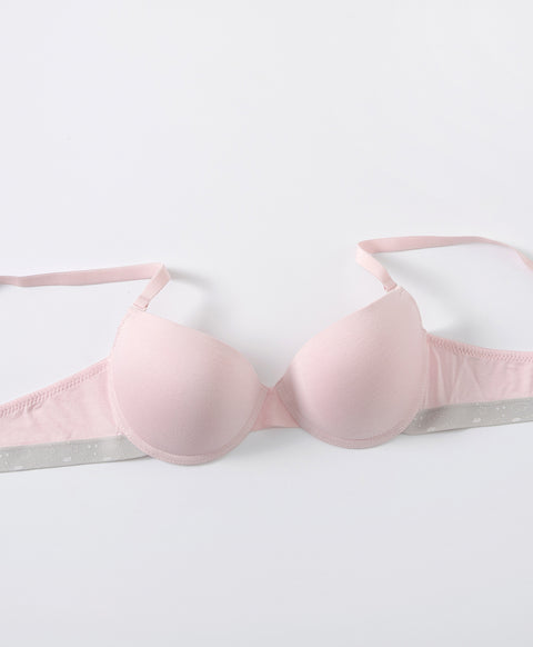 Viscose Contrast Cute Underbust Band 3/4 Cup Wired Bra