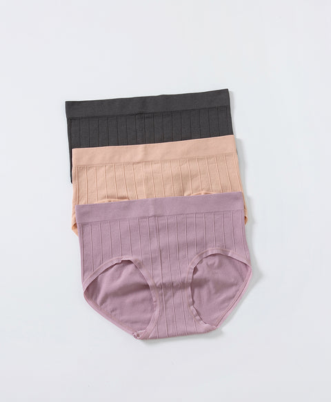 Seamless Knit Flow Mid Waist Hipster Panties
