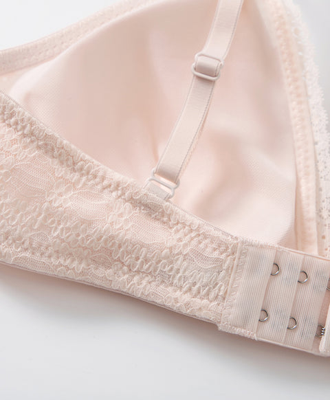 Elegant Floral Lace Triangle Bralette with Back Hook
