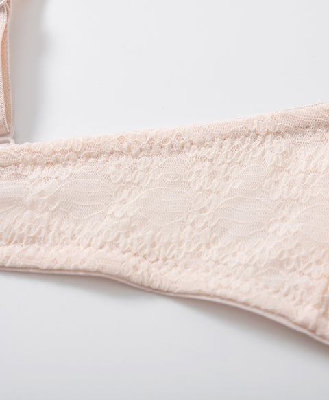 Elegant Floral Lace Triangle Bralette with Back Hook