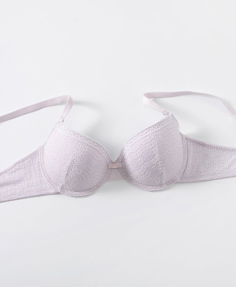 Elegant Floral Lace Underwired 3/4 Cup Bra
