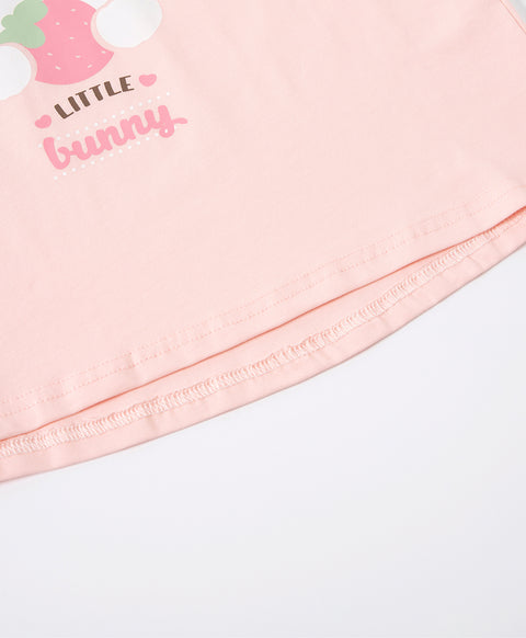 Junior Checkers Bunny GIRLS Top & Shorts PJ Set