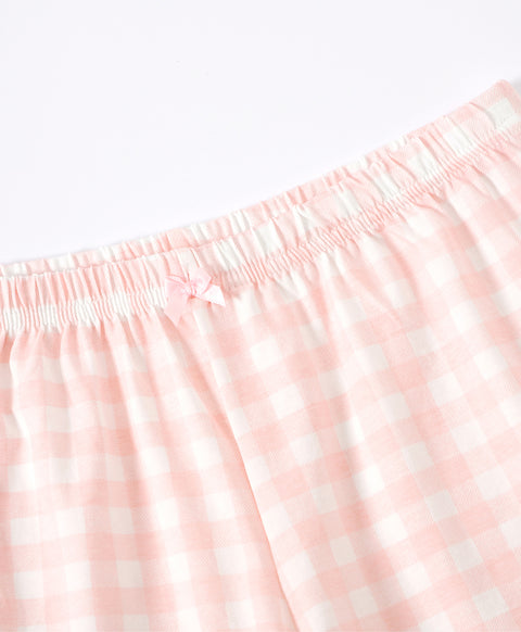 Junior Checkers Bunny GIRLS Top & Shorts PJ Set