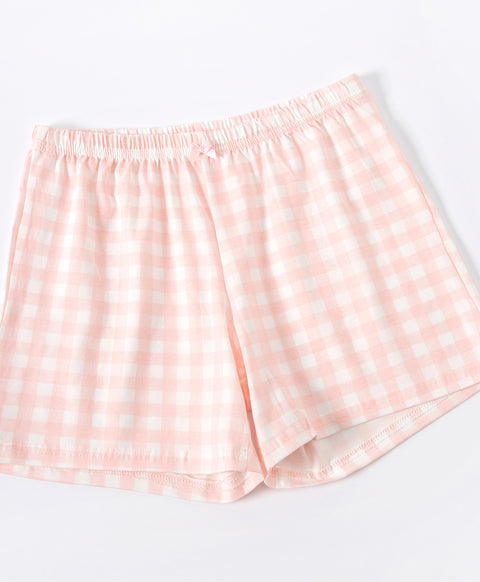 Junior Checkers Bunny GIRLS Top & Shorts PJ Set
