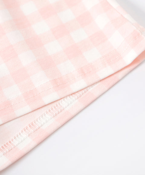 Junior Checkers Bunny GIRLS Top & Shorts PJ Set