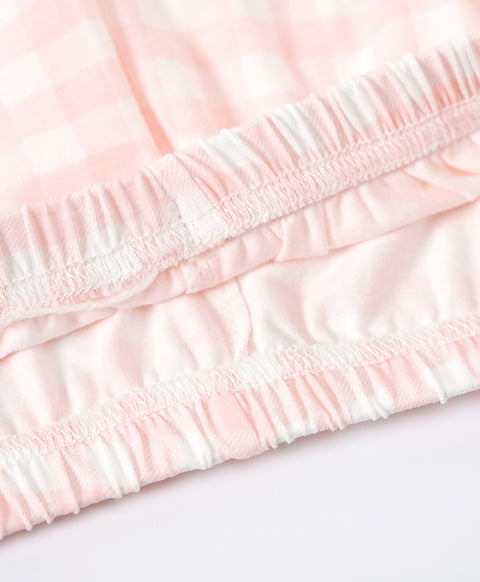Junior Checkers Bunny GIRLS Top & Shorts PJ Set