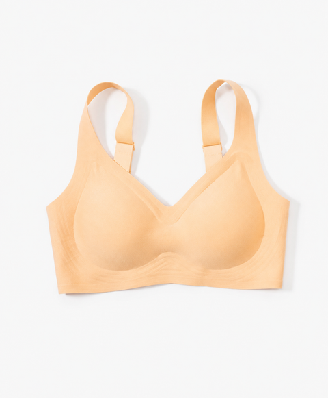 Marshmallow Kiss: Mirror Kiss V-Neck Wireless Bra with Adjustable Straps - New & Improved