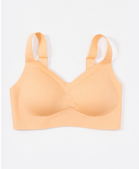 Marshmallow Kiss: Mirror Skin Full Coverage V-Neck Wireless Bra With Adjustable Straps (Fuller Figure) – New & Improved