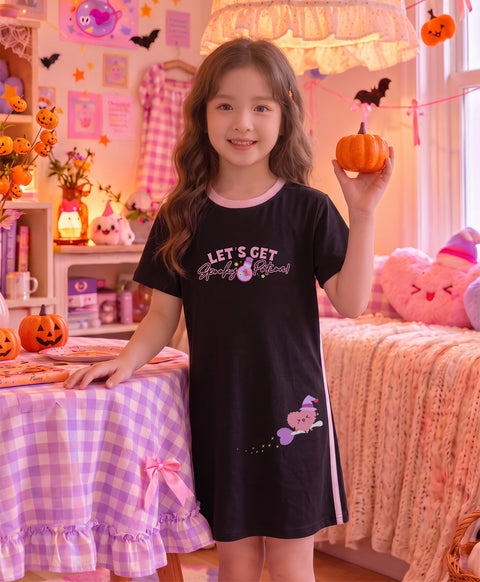 Junior Let's Get Spooky Potion Short Sleeves Sleep Dress