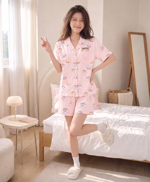 Morning Harmony Short Sleeves PJ Top & Shorts Set