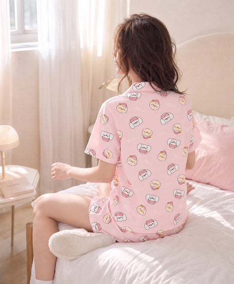 Morning Harmony Short Sleeves PJ Top & Shorts Set