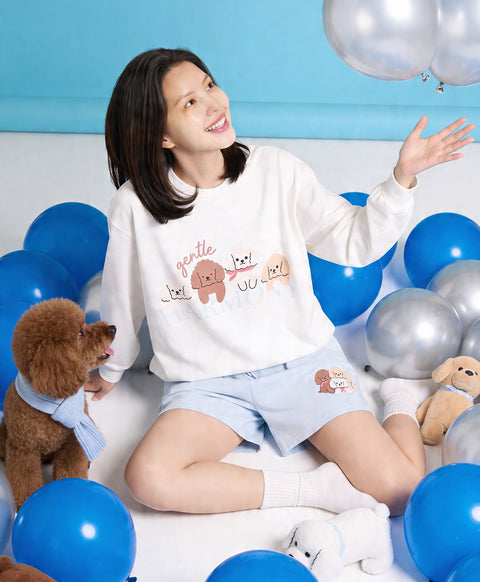 Gentle Harmony Long Sleeves Top & Shorts Set