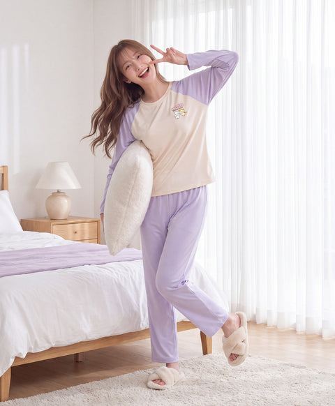 Hello Dream Crew Long Sleeves Padded Top & Long Pants Set