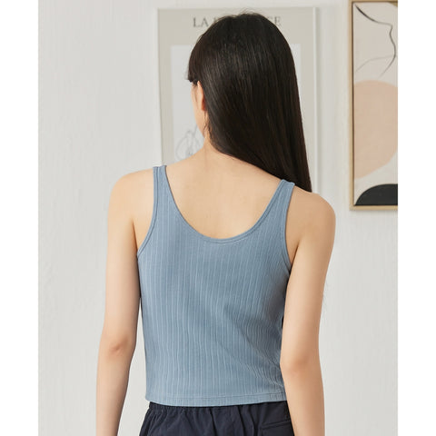 Ribbed Tank Top Bra