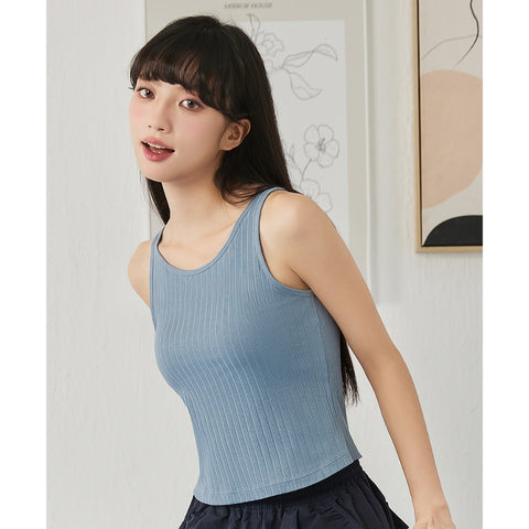 Ribbed Tank Top Bra