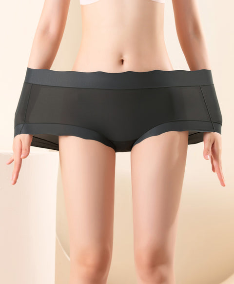 One Size Super Stretchable Seamless Mid Waist Hipster Panties