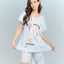 Joyful Moment Short Sleeves Microfiber Top & Bottom Sleep Set