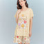 May Life Smile More Short Sleeves Microfiber Top & Bottom Sleep Set