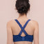 Seamless Pull Over Cross Back Wireless Sports Bra with Back Hooks