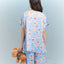 Sunny Bear Short Sleeves Microfiber Top & Bottom Sleep Set