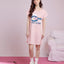 Egg-cited Short Sleeves Polyester Cotton Sleep Dress