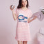 Egg-cited Short Sleeves Polyester Cotton Sleep Dress