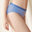 Viscose Contrast Cute Waistband Low-waist Midi Panties