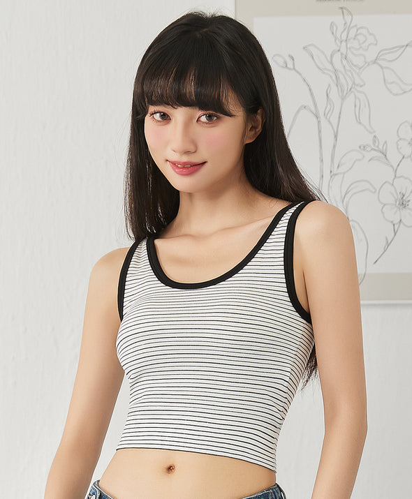 Contrast Stripes Bra Top