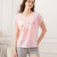 Rabbit, Today Is a Happy Day Short Sleeves Polyester Cotton Top & Bottom Sleep Set