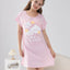 Time to Sleep Short Sleeves Sleep Dress