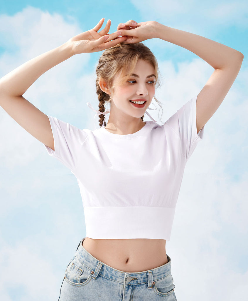 Joyful Rib Seamless Cropped T-shirt