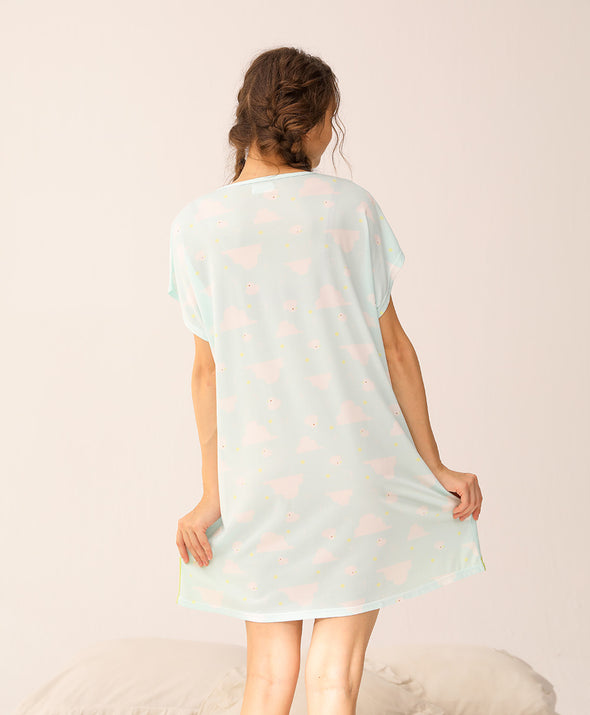 Rabbit and Bear On The Road Sleep Dress