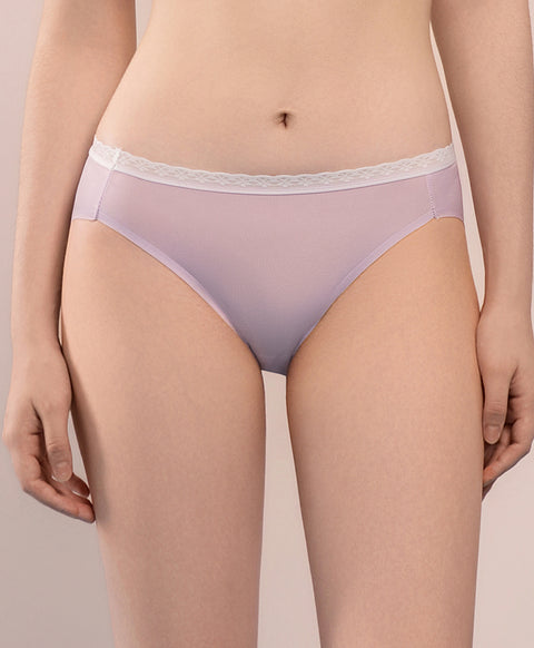 Lacey Laminated Low Waist Midi Panties