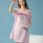 Berry Sweet Short Sleeves Sleep Dress